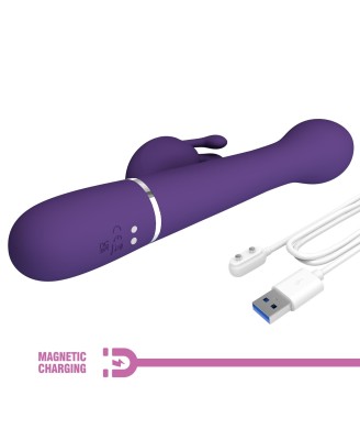 PRETTY LOVE - Dejon dark Purple, 7 vibration functions 4 thrusting settings 4 rotation functions