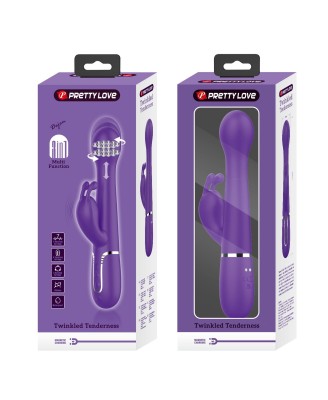 PRETTY LOVE - Dejon dark Purple, 7 vibration functions 4 thrusting settings 4 rotation functions