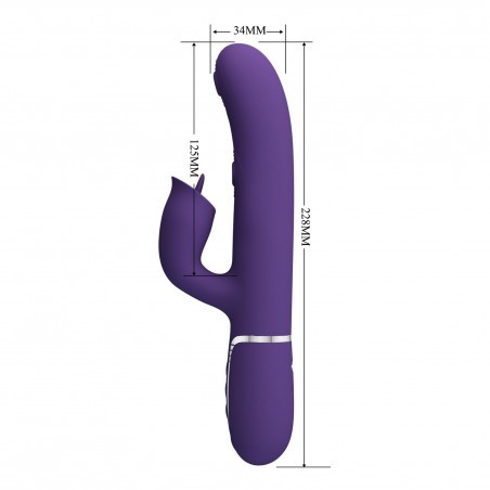 PRETTY LOVE - Gigi dark purple, 7 thumping functions 7 licking modes