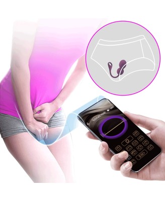 PRETTY LOVE - Elvira dark Purple, 12 vibration functions Mobile APP Long-distance Control