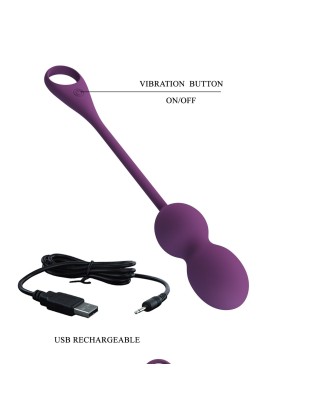 PRETTY LOVE - Elvira dark Purple, 12 vibration functions Mobile APP Long-distance Control