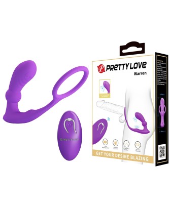 PRETTY LOVE - Warren Purple, Wireless remote control 12 pulse wave settings 12 vibration functions