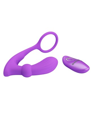 PRETTY LOVE - Warren Purple, Wireless remote control 12 pulse wave settings 12 vibration functions
