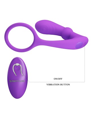 PRETTY LOVE - Warren Purple, Wireless remote control 12 pulse wave settings 12 vibration functions