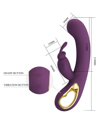 PRETTY LOVE - Liam purple, 12 vibration functions Mobile APP Long-distance Control