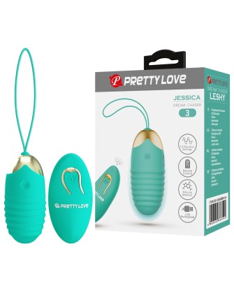 PRETTY LOVE - JESSICA Dream chaser 3, Green, Wireless remote control 12 vibration functions