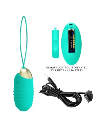 PRETTY LOVE - JESSICA Dream chaser 3, Green, Wireless remote control 12 vibration functions