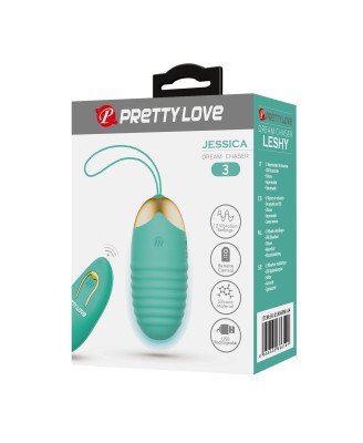 PRETTY LOVE - JESSICA Dream chaser 3, Green, Wireless remote control 12 vibration functions