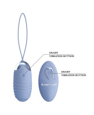 PRETTY LOVE - JESSICA Dream chaser 3, Blue, Wireless remote control 12 vibration functions
