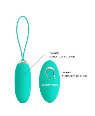 PRETTY LOVE - JULIA Dream chaser 2, Green, Wireless remote control 12 vibration functions