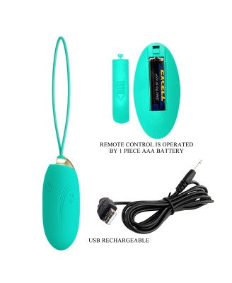 PRETTY LOVE - JENNY Dream chaser 1, Green, Wireless remote control 12 vibration functions