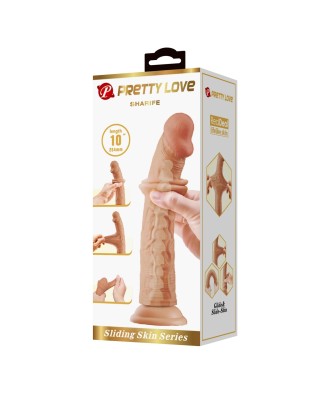 PRETTY LOVE - SHARIFE 10"(254mm) Sliding Skin Series TPR, Suction base Bendable