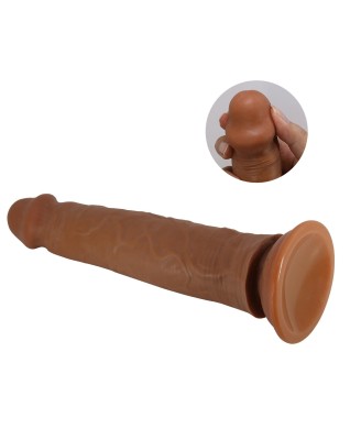 PRETTY LOVE - SHARIFE 25cm - Realistyczne Dildo - Ciemne Cieliste