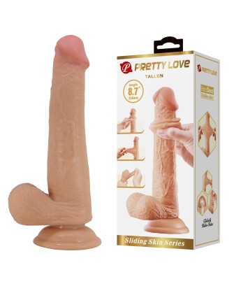 PRETTY LOVE - TALLEN 8.7"(220mm) Sliding Skin Series TPR, Suction base