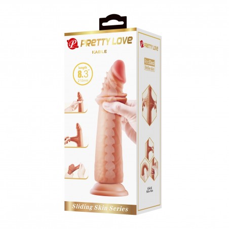 PRETTY LOVE - KABLE 8.3"(210mm) Sliding Skin Series TPR / ABS, Suction base Bendable