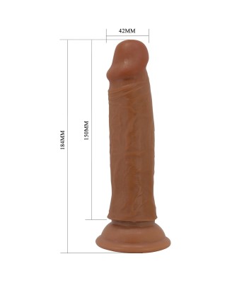 PRETTY LOVE - QUENTIN 7.2"(184mm)  Sliding Skin Series TPR, Suction base Bendable