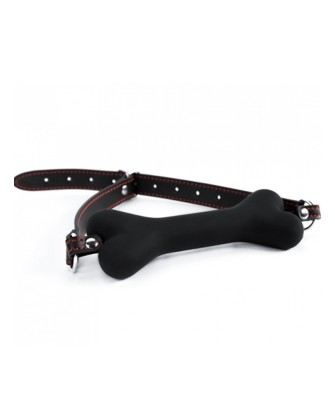 Black Silicone Bone Gag