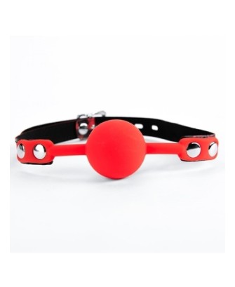 Red Silicone Ball Gag Leopard