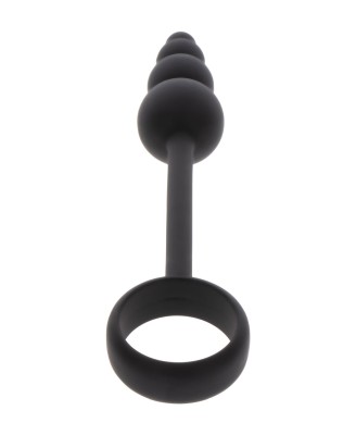 Anal Snake Plug & Penis Ring Black