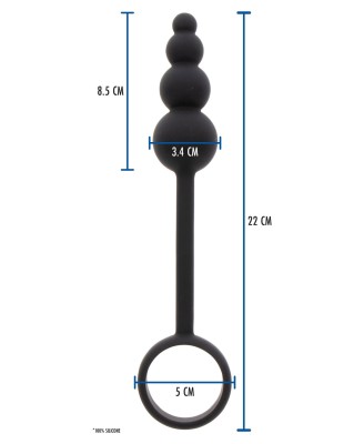 Anal Snake Plug & Penis Ring Black