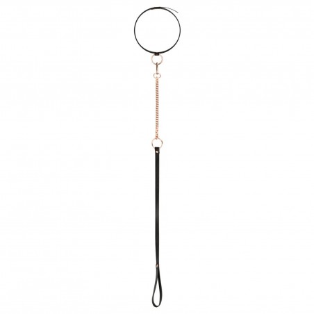 Rosy Gold - Collar with Leash - Black
