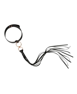 Rosy Gold - Collar with Flogger - Black