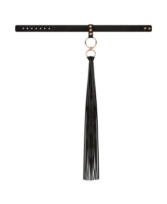 Rosy Gold - Collar with Flogger - Black