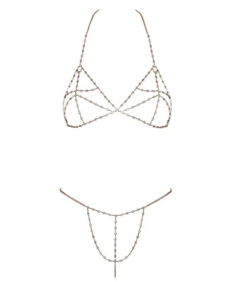 Bra Set Chain Gold