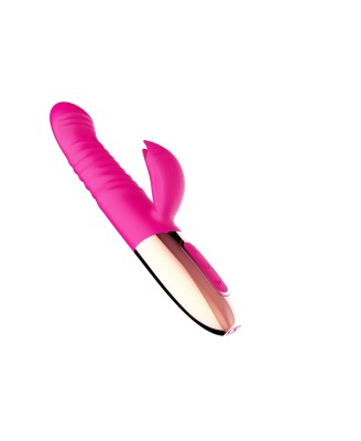 Wibrator - Rechargeable Thrusting Vibrator USB 10 Functions - Heating