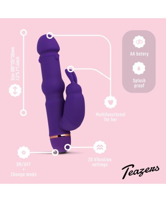Teazers Silicone Rabbit Vibrator - Purple