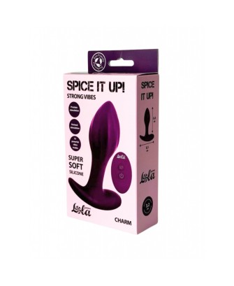 Double Silicone Vibrating Anal Plug Spice it Up Charm