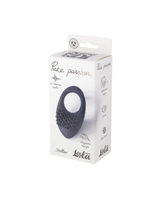 Rechargeable Vibro cockring Pure Passion Stellar Black