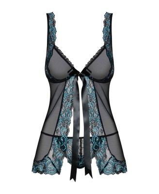 Obsessive - Amanta babydoll i stringi Czarna S/M