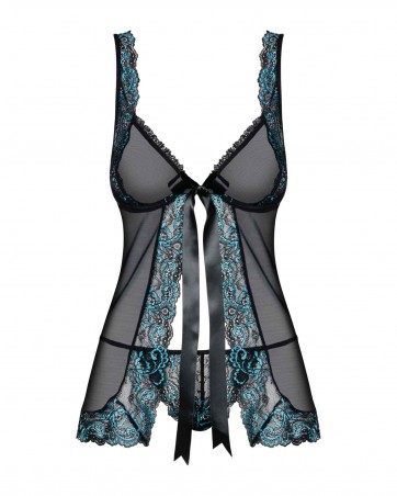 Obsessive - Amanta babydoll i stringi Czarna S/M