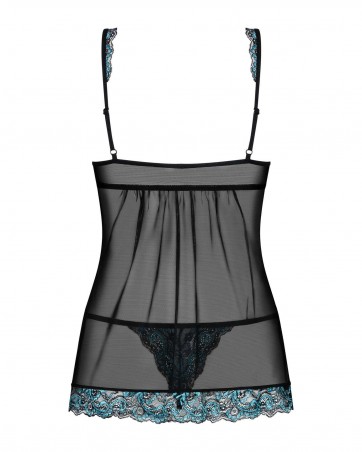 Obsessive - Amanta babydoll i stringi Czarna S/M