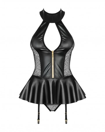 859-COR-1 gorset i figi - Obsessive - Czarny - S/M
