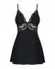 Obsessive - 810-BAB-1 babydoll i stringi czarna L/XL