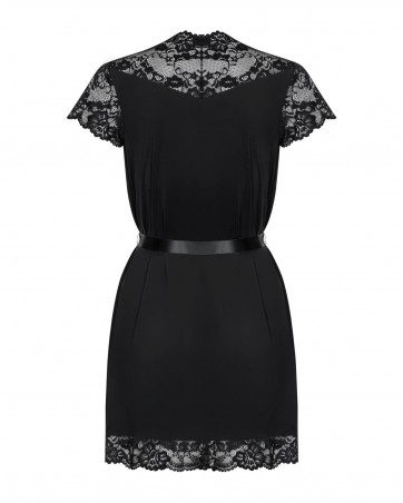 810-PEI-1 szlafrok czarny - Obsessive - XXL