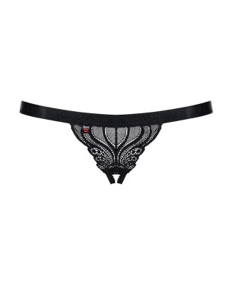 828-THC-1 stringi otwarte S/M - Czarne - Obsessive