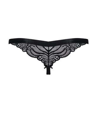 828-THC-1 stringi otwarte S/M - Czarne - Obsessive