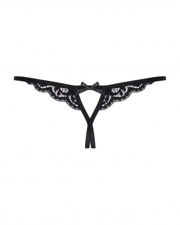 831-THC-1 stringi otwarte S/M - Czarne - Obsessive
