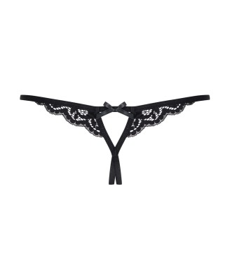 831-THC-1 stringi otwarte L/XL - Czarne - Obsessive
