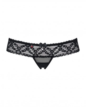 837-THC-1 stringi otwarte  S/M - Czarne - Obsessive