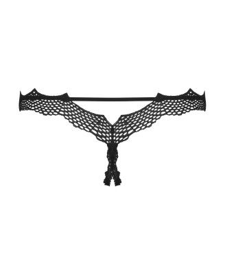 Bravelle stringi otwarte czarne  S/M - Obsessive