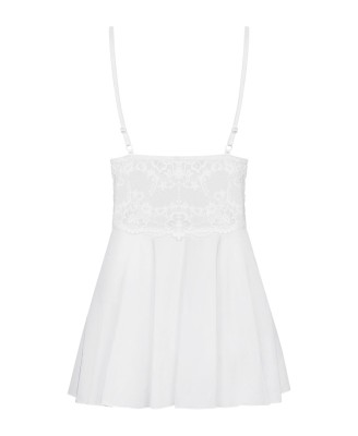 Obsessive - 810-BAB-2 babydoll i stringi biała L/XL