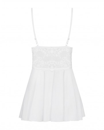 Obsessive - 810-BAB-2 babydoll i stringi biała L/XL