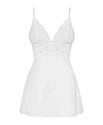 Obsessive - 810-BAB-2 babydoll i stringi biała L/XL