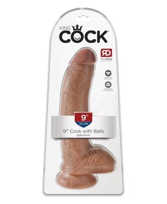 KING COCK 9 INCH COCK WITH BALLS TAN