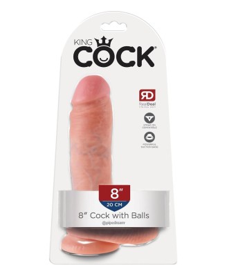 KING COCK 8 INCH COCK WITH BALLS LIGHT