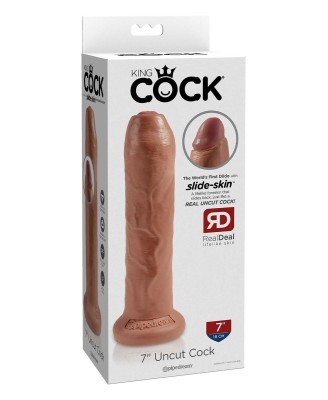KING COCK 7 INCH UNCUT TAN